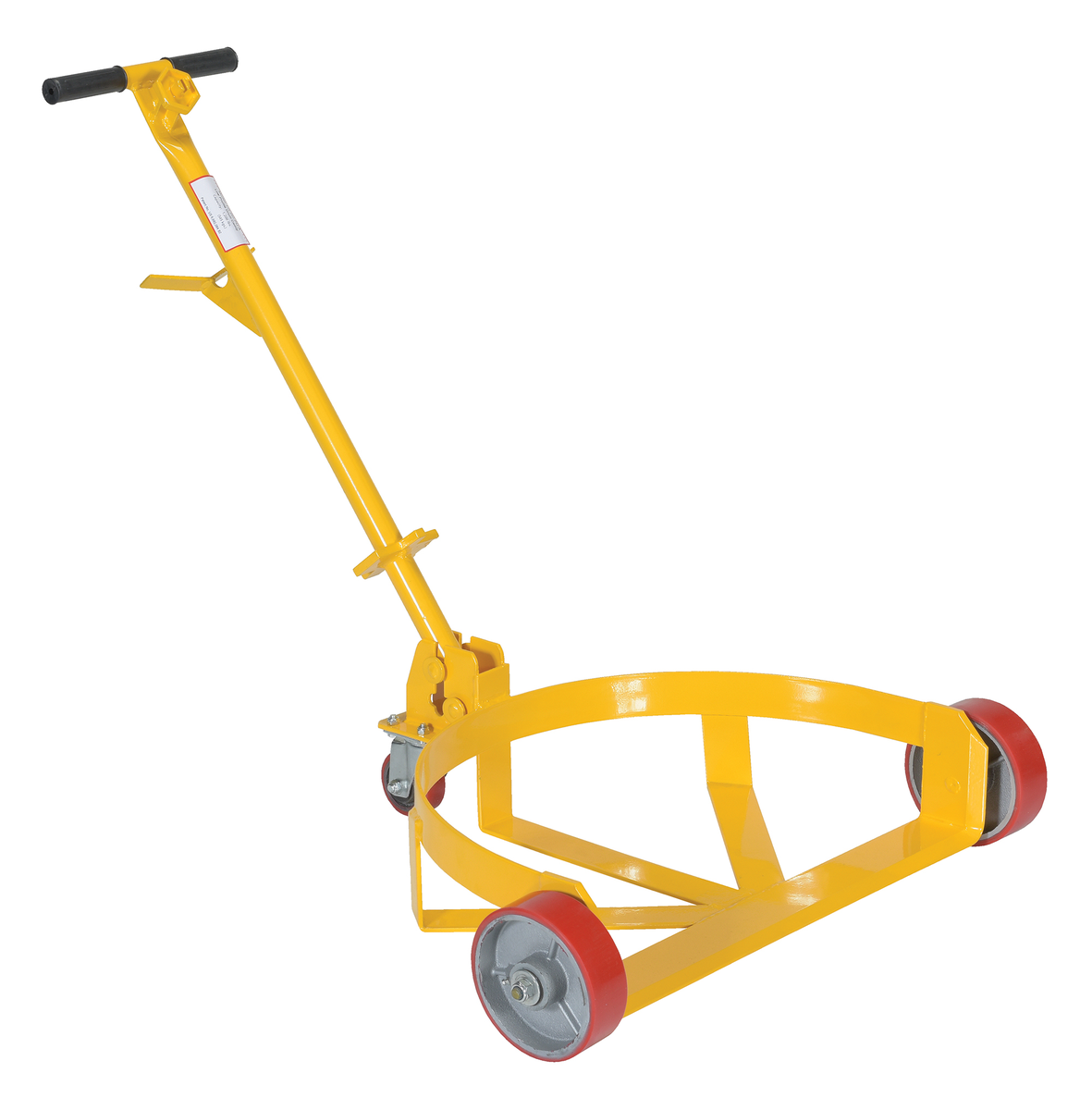 Steel Low Profile Drum Dolly with Poly On Steel Casters, 21-5/8 x 31-5/8 x 37-5/8 Inch, 1200 lb Cap, Yellow