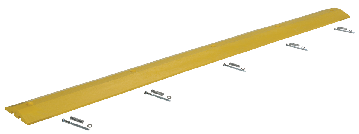 Plastic Speed Bump Concrete Hardware, 106 x 10 x 2 Inch, Yellow