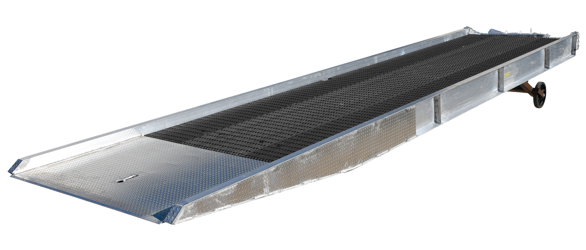Aluminium/Steel Yard Ramp Grating, 74 Inch x 30 ft, 25000 lb Capacity, Silver