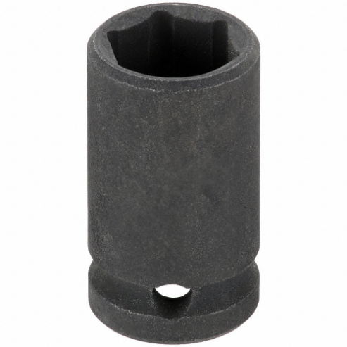 Impact Socket, 1/4 Inch Drive Size, 9/32 Inch Socket Size, 6-Point, Std, Black Oxide, SAE