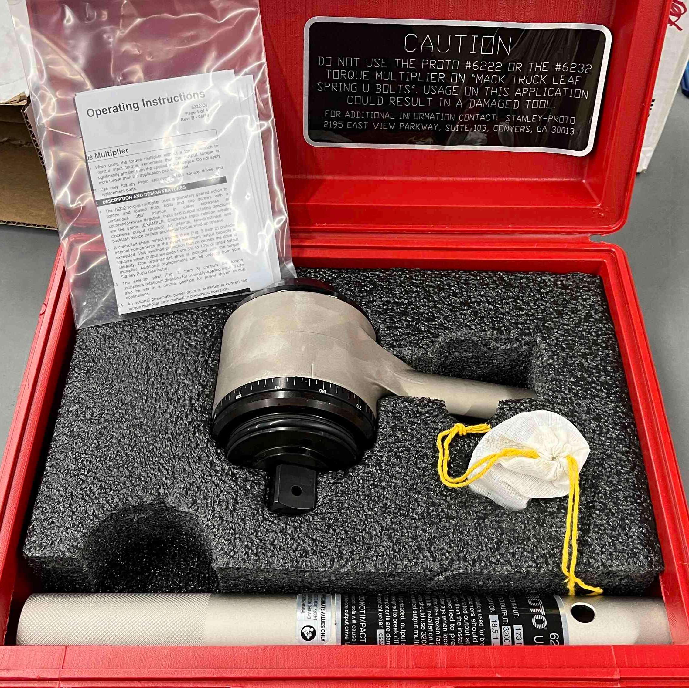 Proto J6232 | 1ART8 | Torque Multiplier, Max Rated Input 173