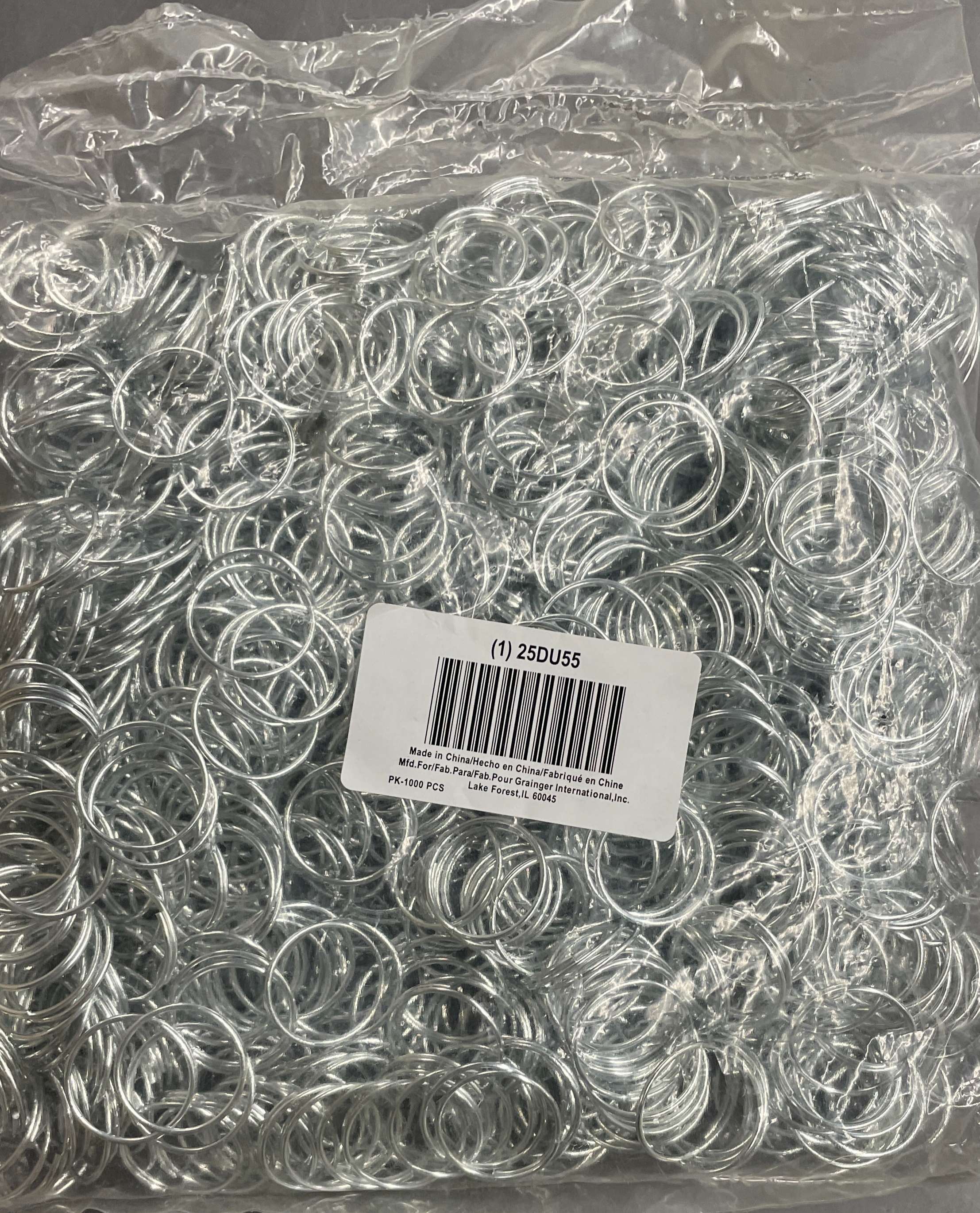 BATTALION 25DU55, Key Ring, Silver Color, Pack Of 1000, Packaged product, In stoc