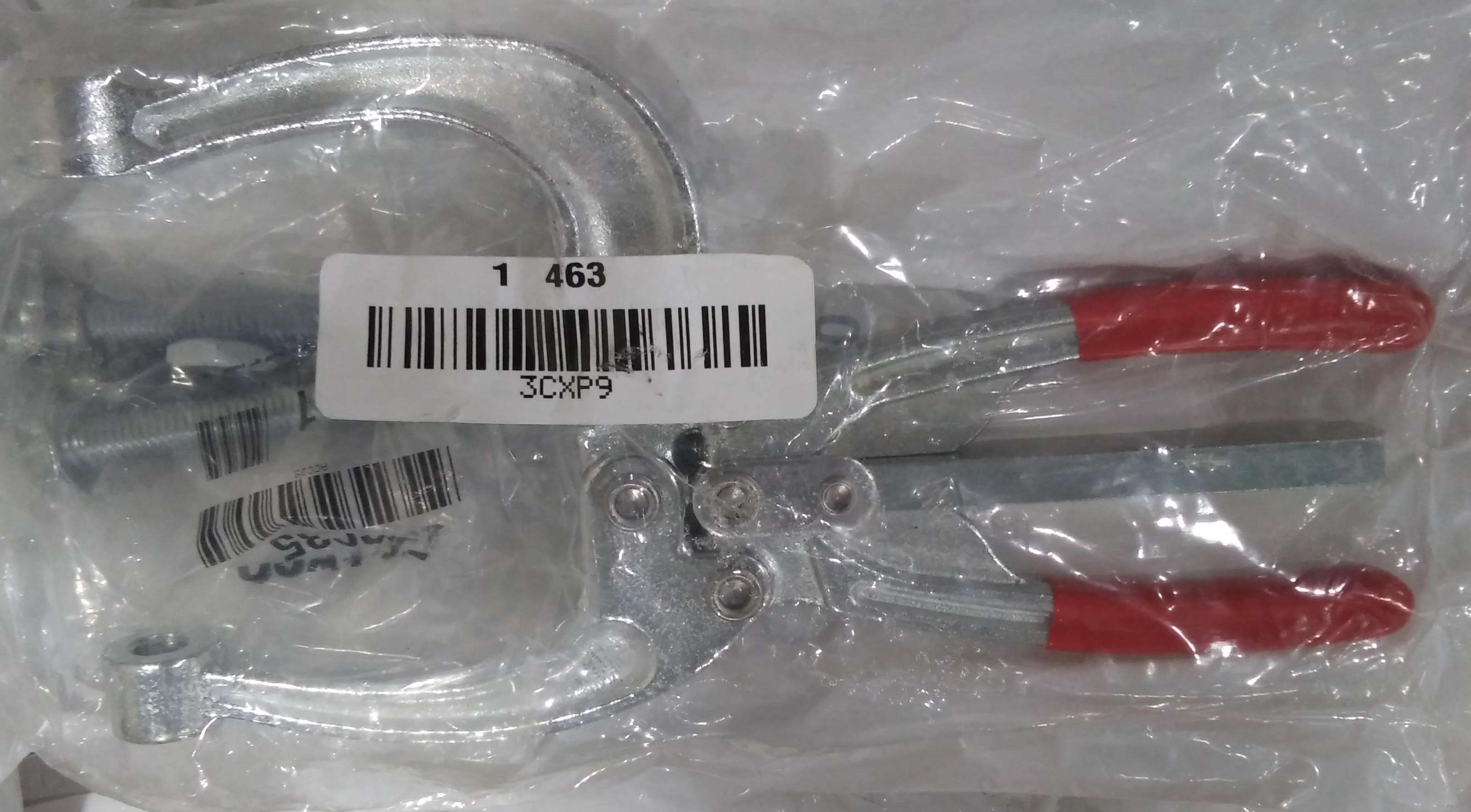 DESTACO 463 Squeeze Action Clamp, 700 lb Capacity, 3 Inch Jaw Width, Steel, Packaged product, In stock