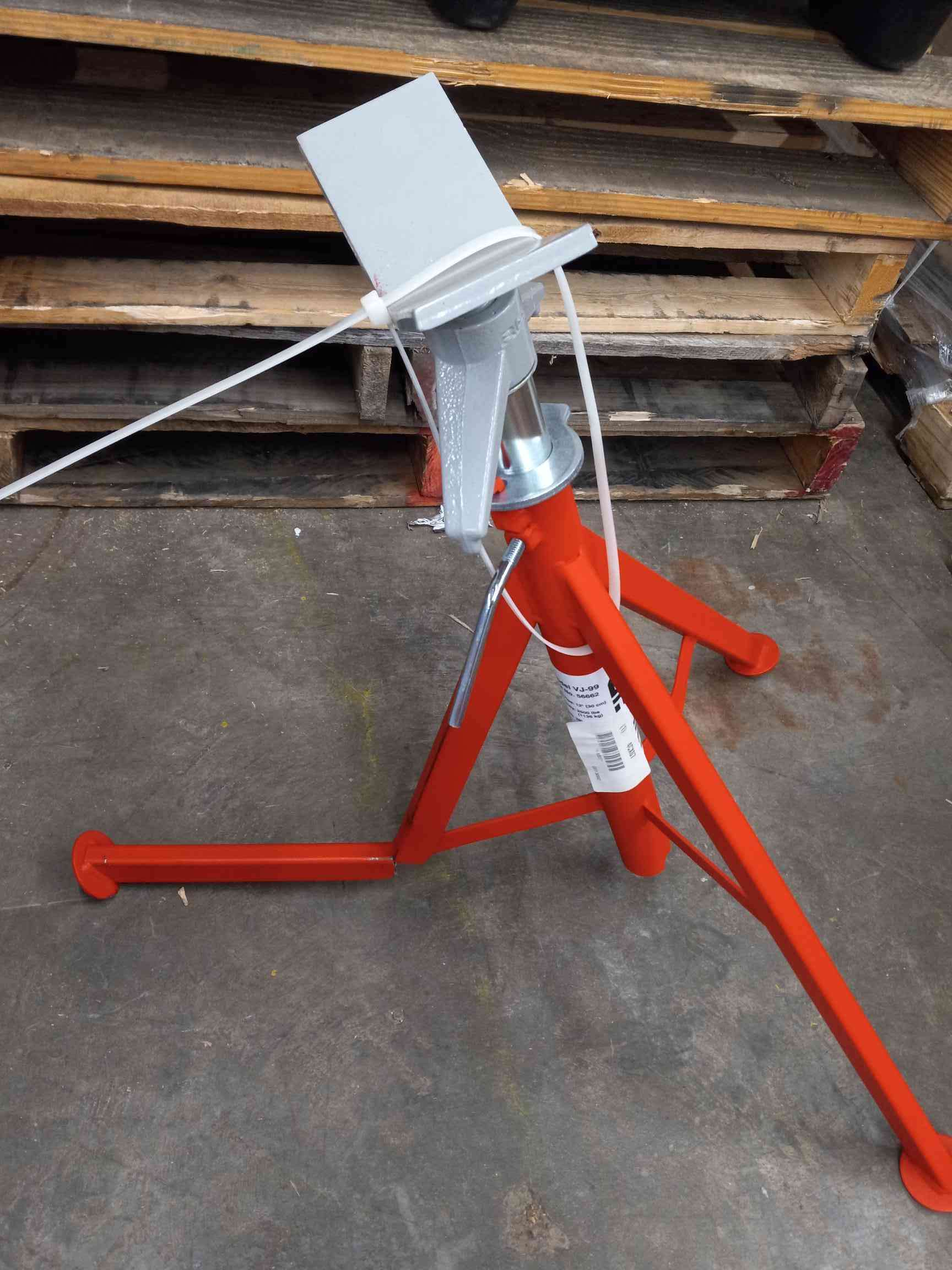 RIDGID 56662 Model VJ-99 V Head High Pipe Stand, 12-inch Pipe Stand, Product In Stock