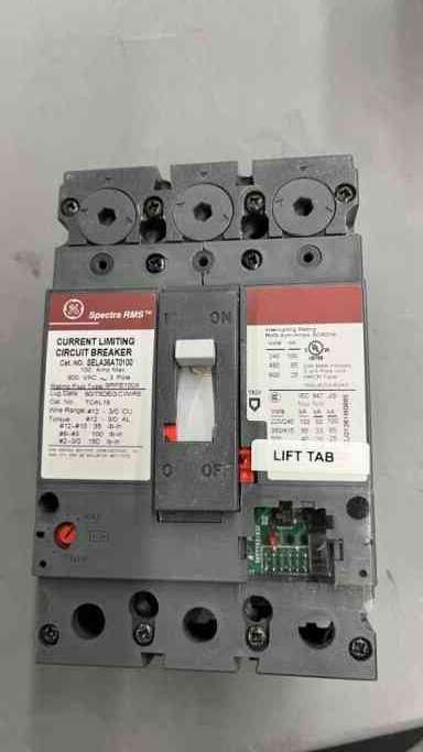 GENERAL ELECTRIC SELA36AT0030 Molded Case Circuit Breaker, Bolt-on, 30A, 480V, 3 Poles, Product In Stock
